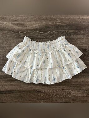 Wild Fable Floral Layered Ruffle Mini Skirt Skort Sz M Smocked Cottagecore Boho